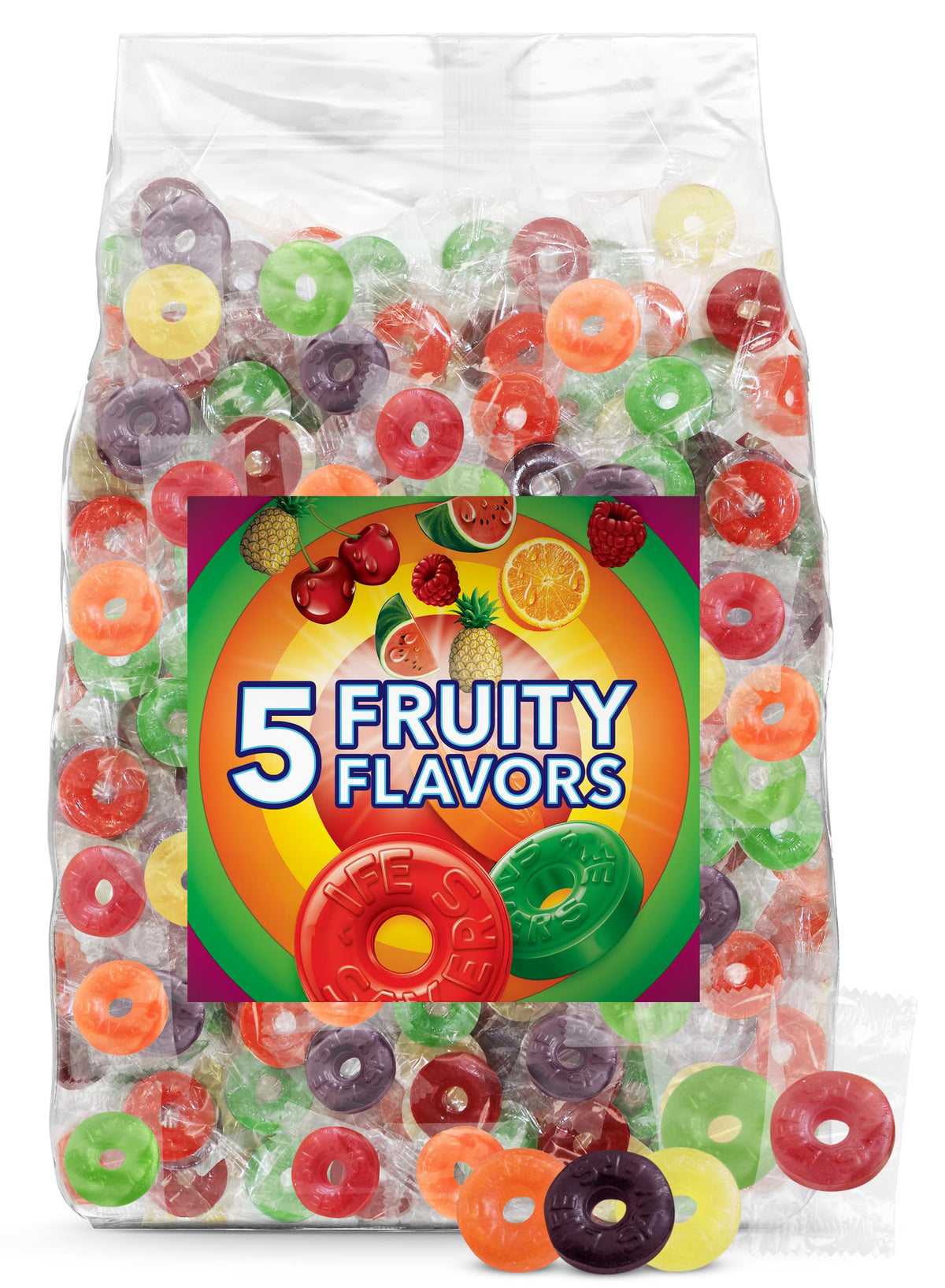 GEEOOLLAH fruit variety hard candy bulk pack with five flavors for events.