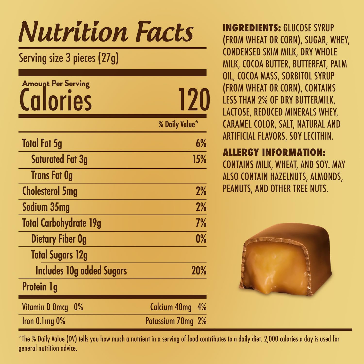 GEEOOLLAH Original caramels close-up showing creamy caramel center.