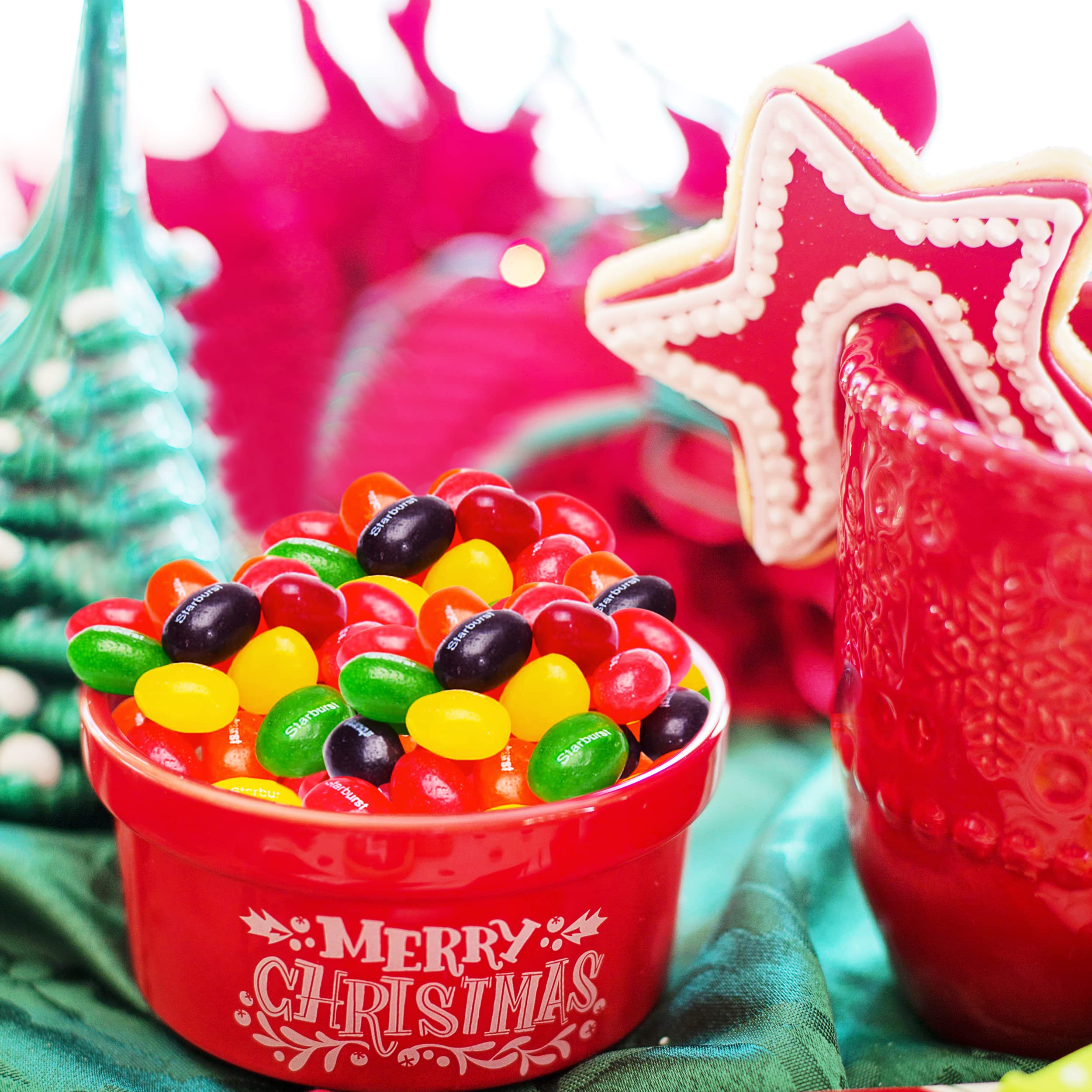 GEEOOLLAH Original Jelly Beans 5lb bulk, large resealable bag ideal for gatherings and stocking stuffers.