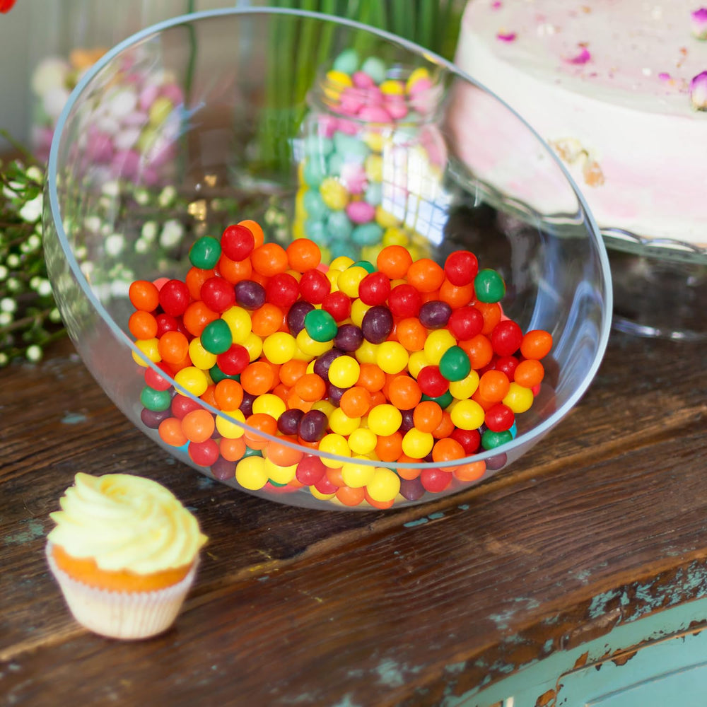 GEEOOLLAH party buffet setup featuring colorful chewy fruit candies