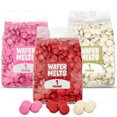 GEEOOLLAH red Valentine candy melts 1lb bag for quick glossy coating on treats.