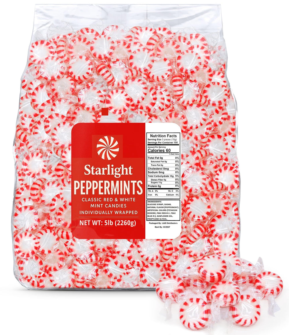 GEEOOLLAH Starlight peppermint candies bulk bag for offices and events.