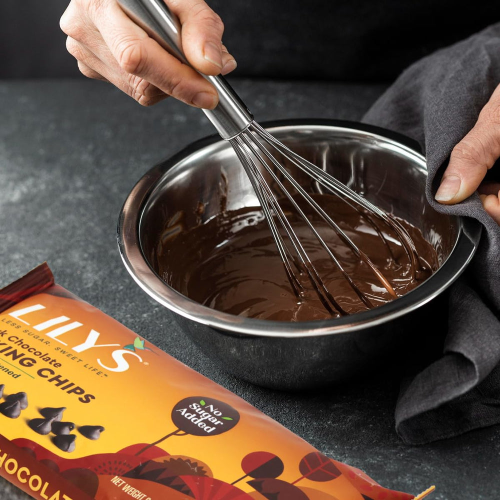 GEEOOLLAH premium dark chocolate flavor without added sugar enhances desserts.