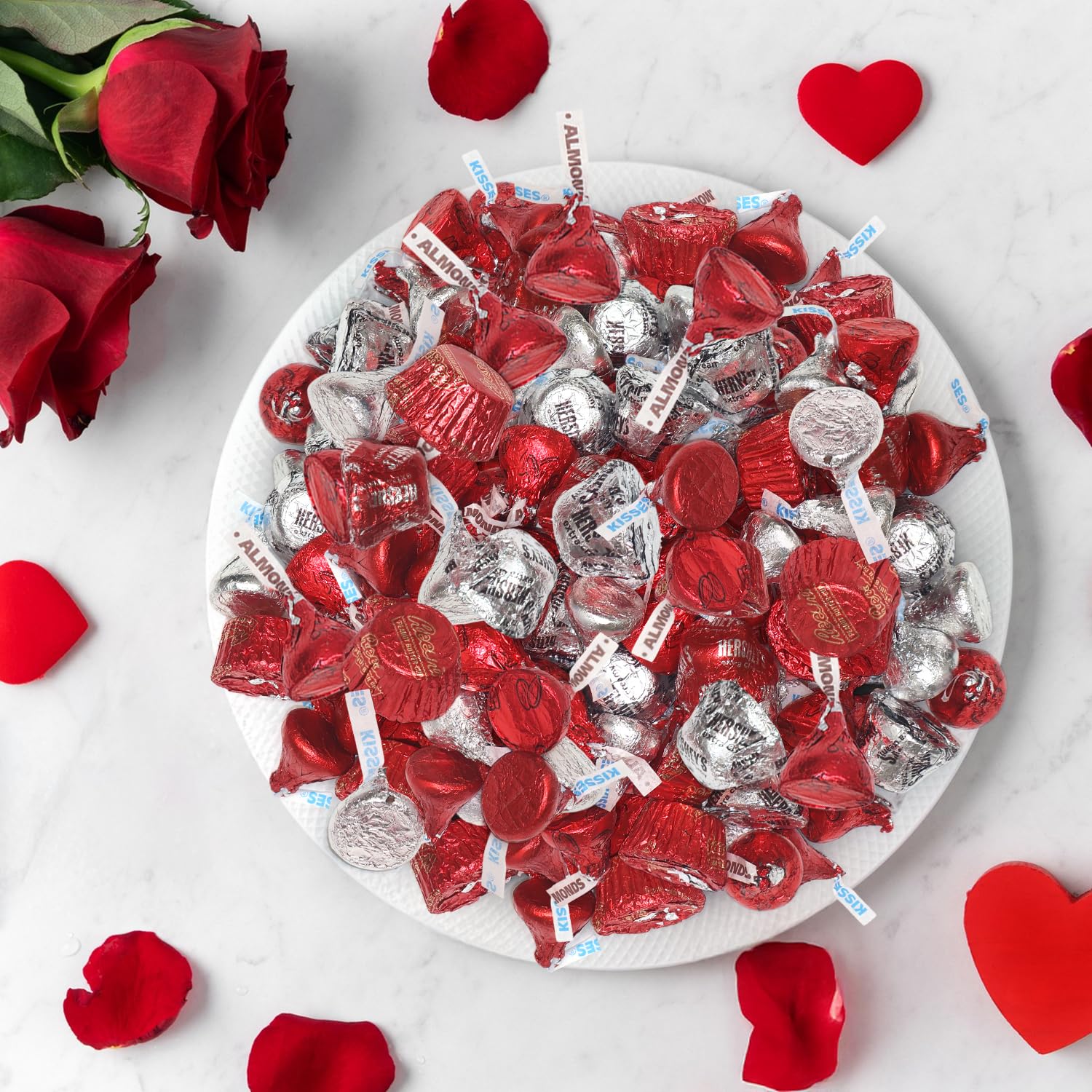 GEEOOLLAH Valentine foil-wrapped candies ideal for party bowls