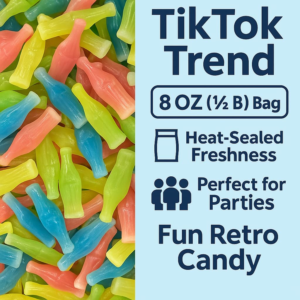 GEEOOLLAH bright bottle shapes catch eyes in candy bowls and displays.