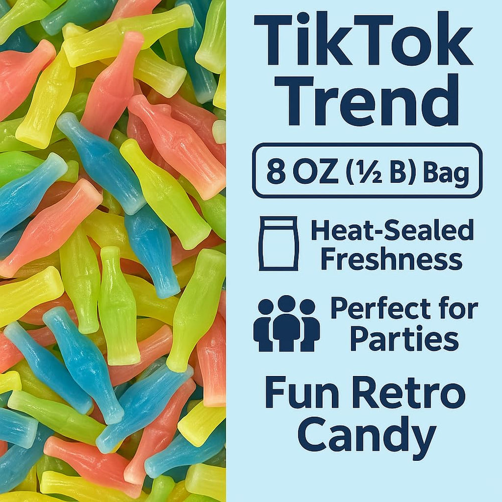 GEEOOLLAH bright bottle shapes catch eyes in candy bowls and displays.