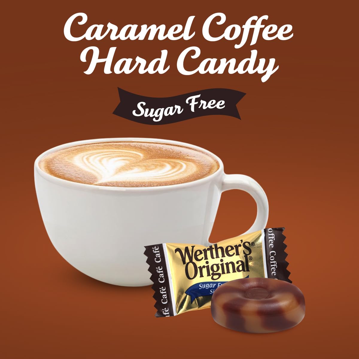 GEEOOLLAH Werther's sugar-free coffee caramel candy creamy melt texture
