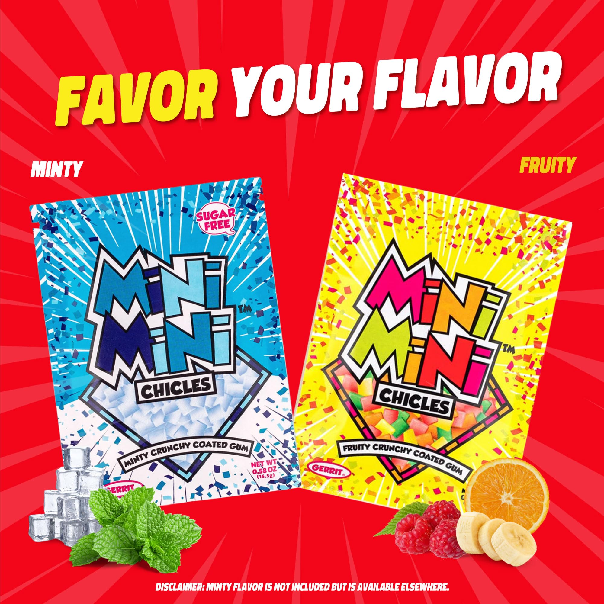 GeRRiT Gerrit's Mini-Mini Fruit Chicles with a medley of bright flavors