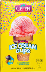 Gefen ice cream cone cups with a crispy crunch for dessert stations.