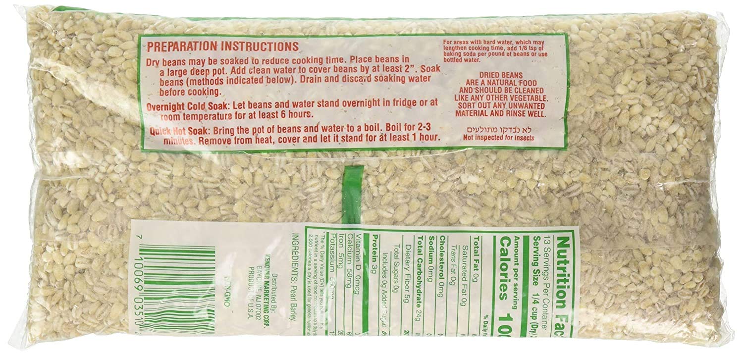 Gefen pearled barley cooking in a pot, ready to enrich soups and stews.