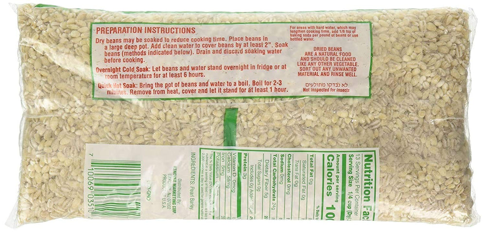 Gefen pearled barley cooking in a pot, ready to enrich soups and stews.