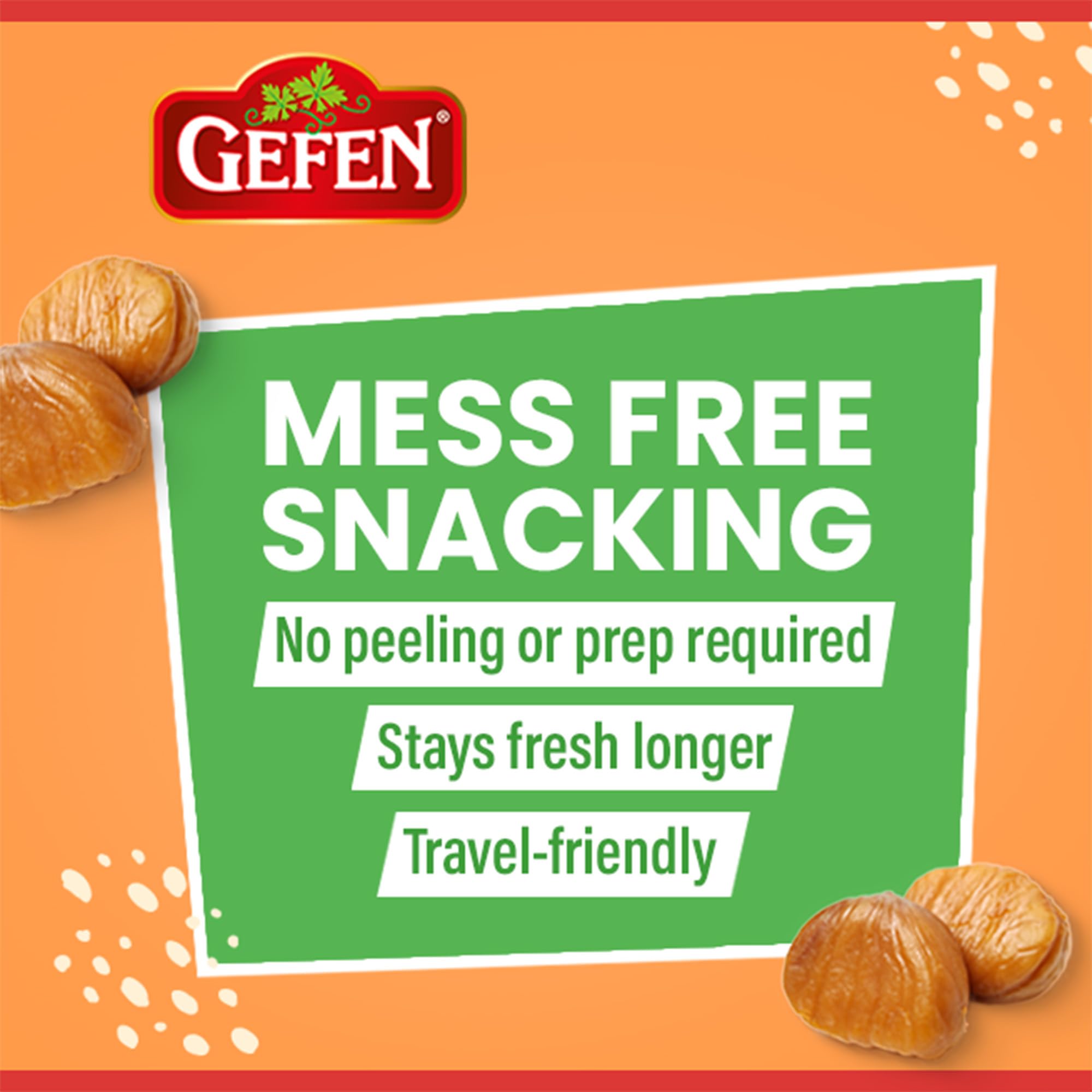 Gefen vitamin-rich chestnuts support gluten-free, vegan cooking