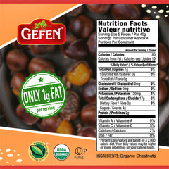 Gefen chestnuts ready to eat, perfect for quick soups and desserts.