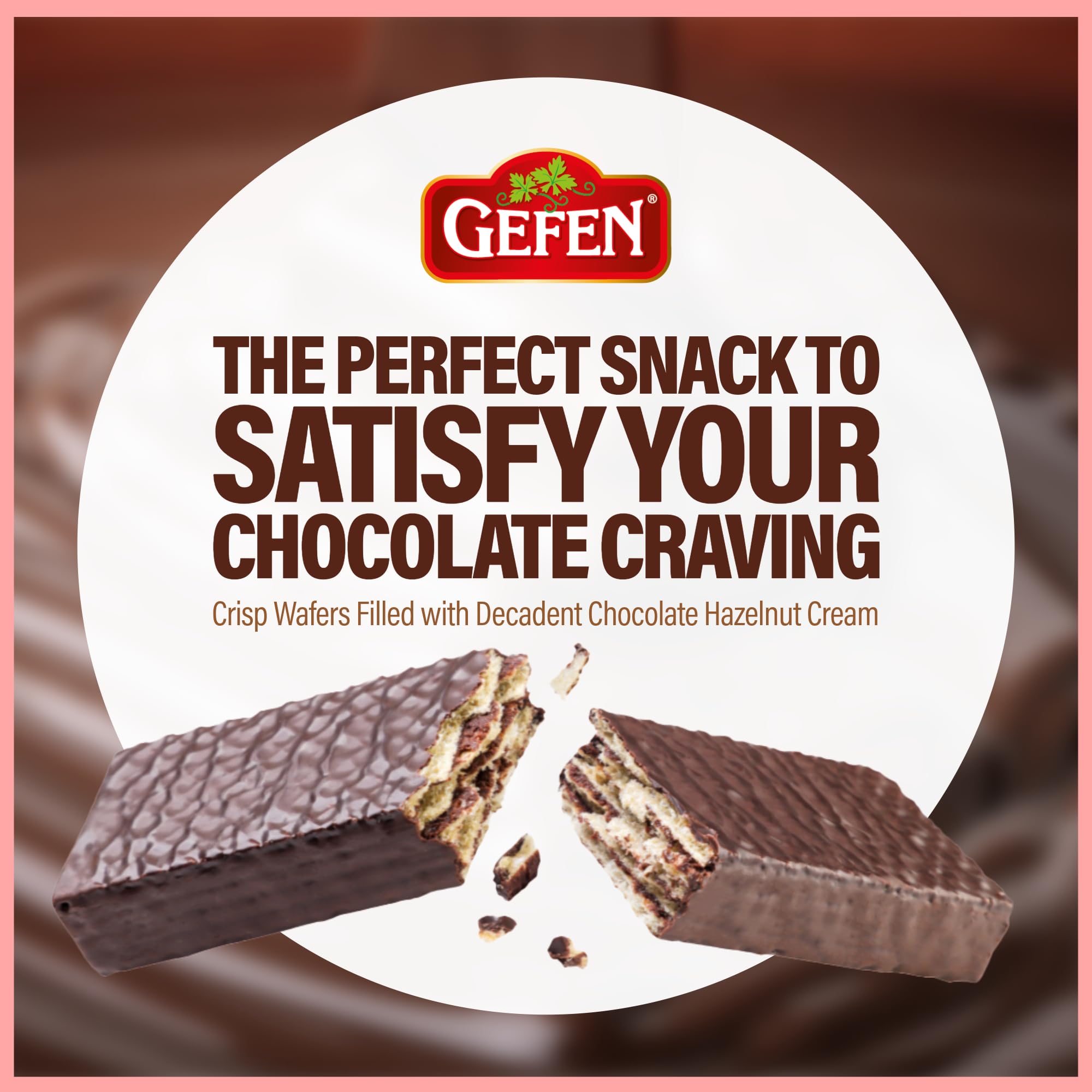 Gefen hazelnut cream-filled wafers, compact and ready for lunch boxes.