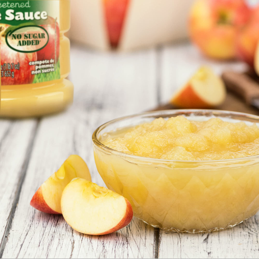 Gefen Kosher for Passover apple sauce jar, convenient 2-pack for gatherings and meals.
