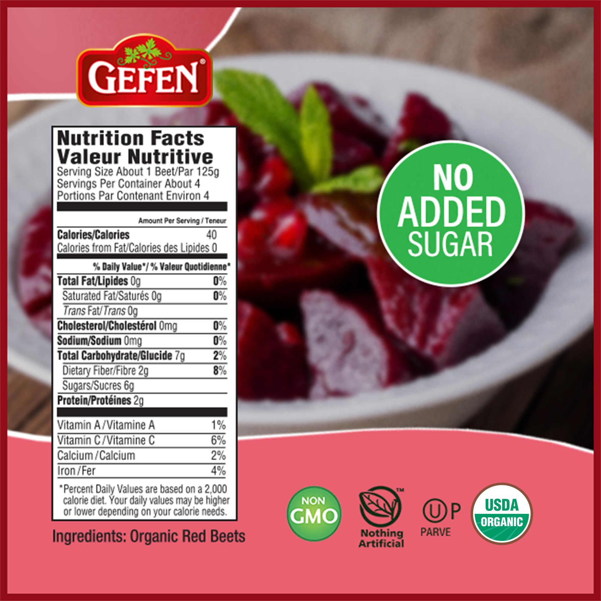 Versatile Gefen beets for salads, dips, or baking and desserts.