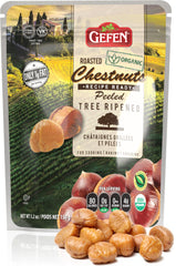 Gefen organic whole peeled roasted chestnuts in bag – convenient ready-to-eat snack