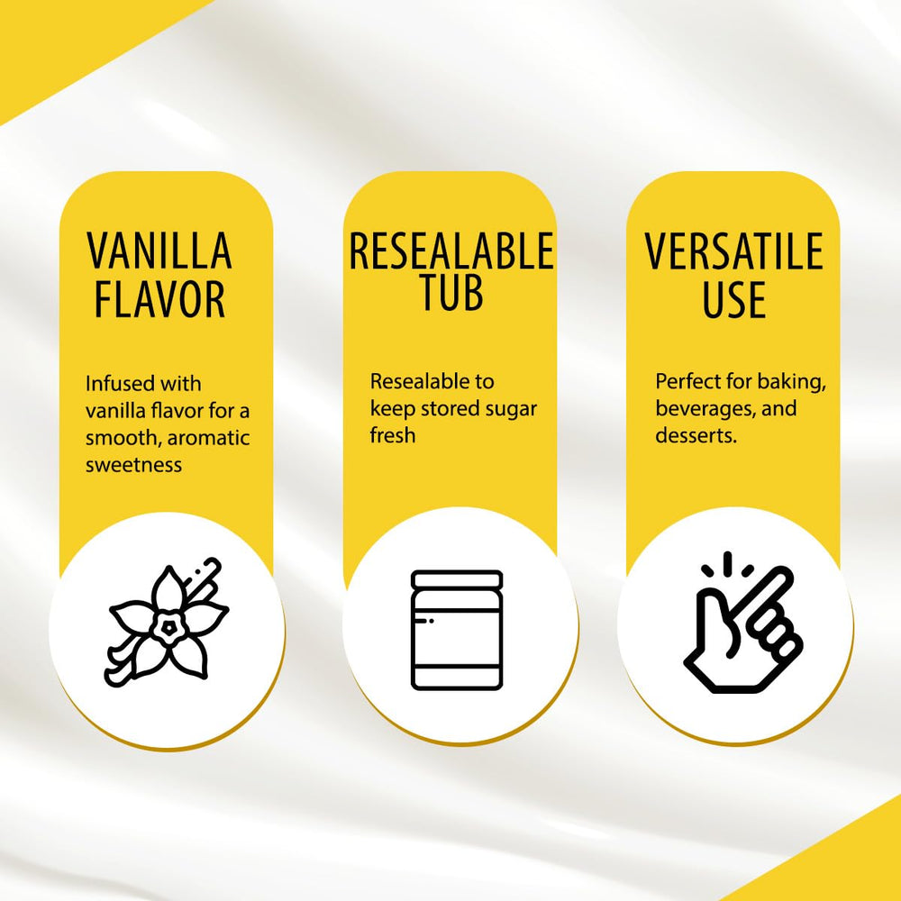 Ideal Gefen Vanilla Sugar for a home baking setup with measuring tools.