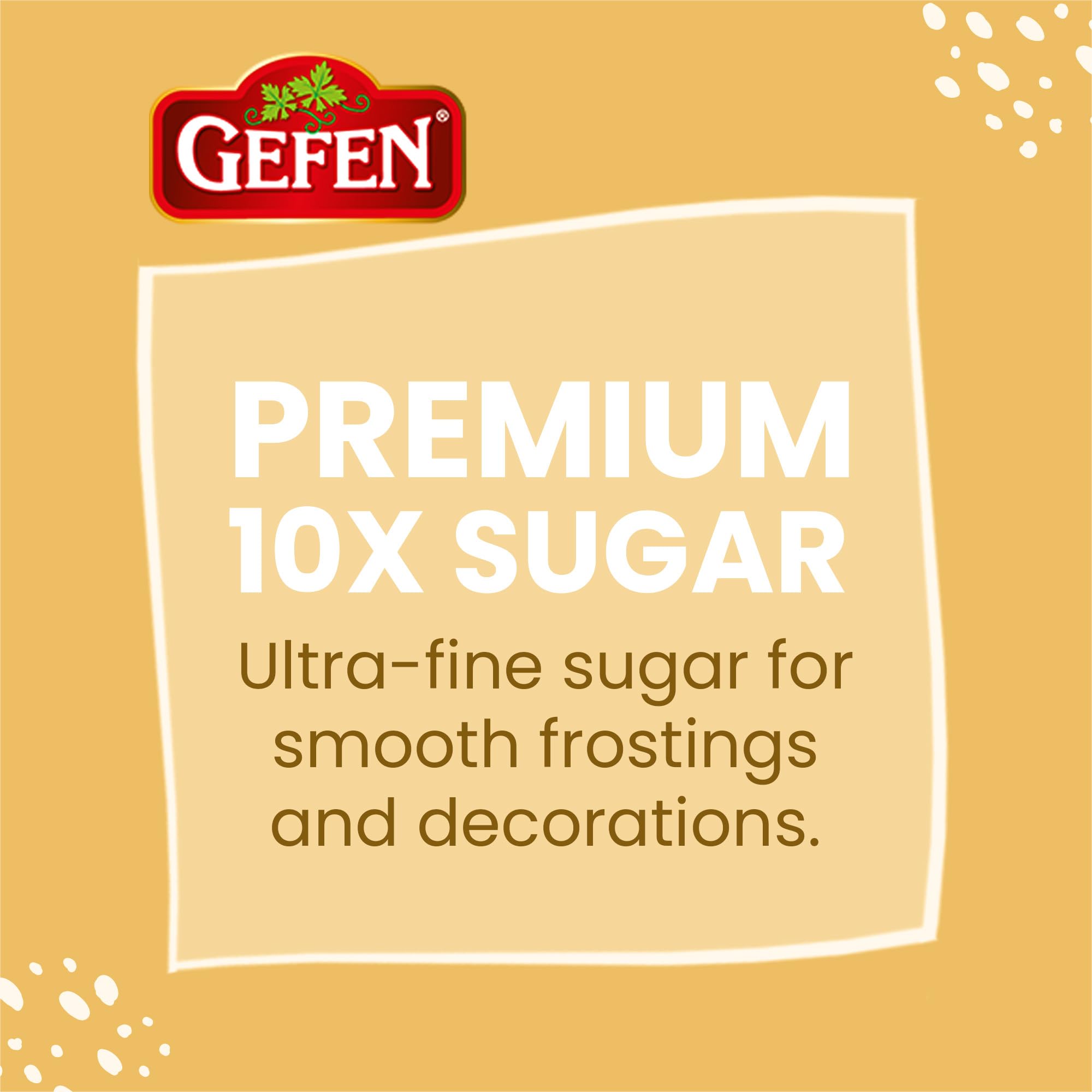 Gefen Confectioners Sugar packaging design for easy use