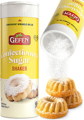 Gefen Confectioners Sugar shaker top enables precise dusting on desserts