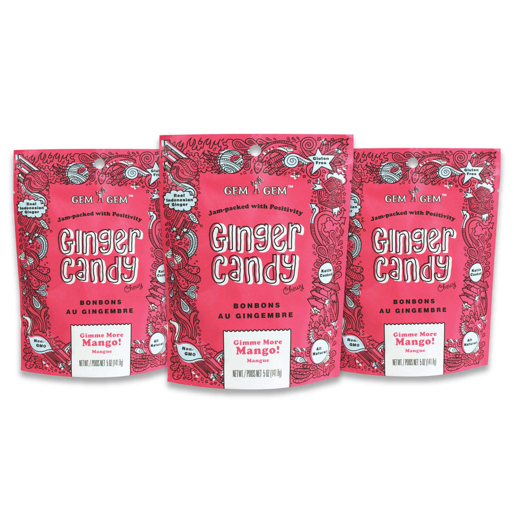 Gem Gem mango ginger candy pack, convenient on-the-go