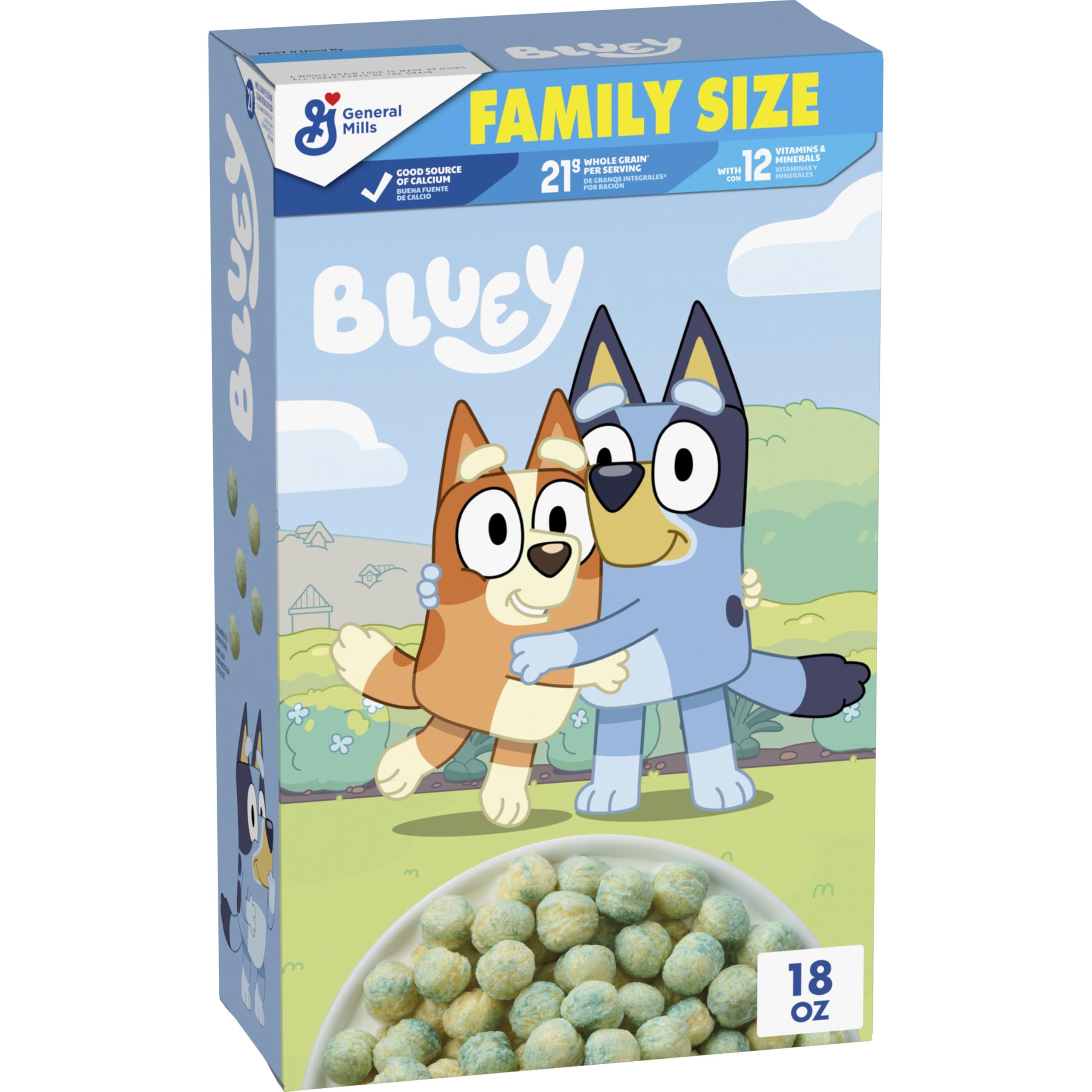 General Mills Bluey Cereal bowl with milk for a wholesome breakfast