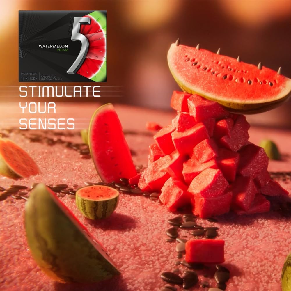 Generic 5 Gum outer pack with six flavors, convenient six-pack for daily use.