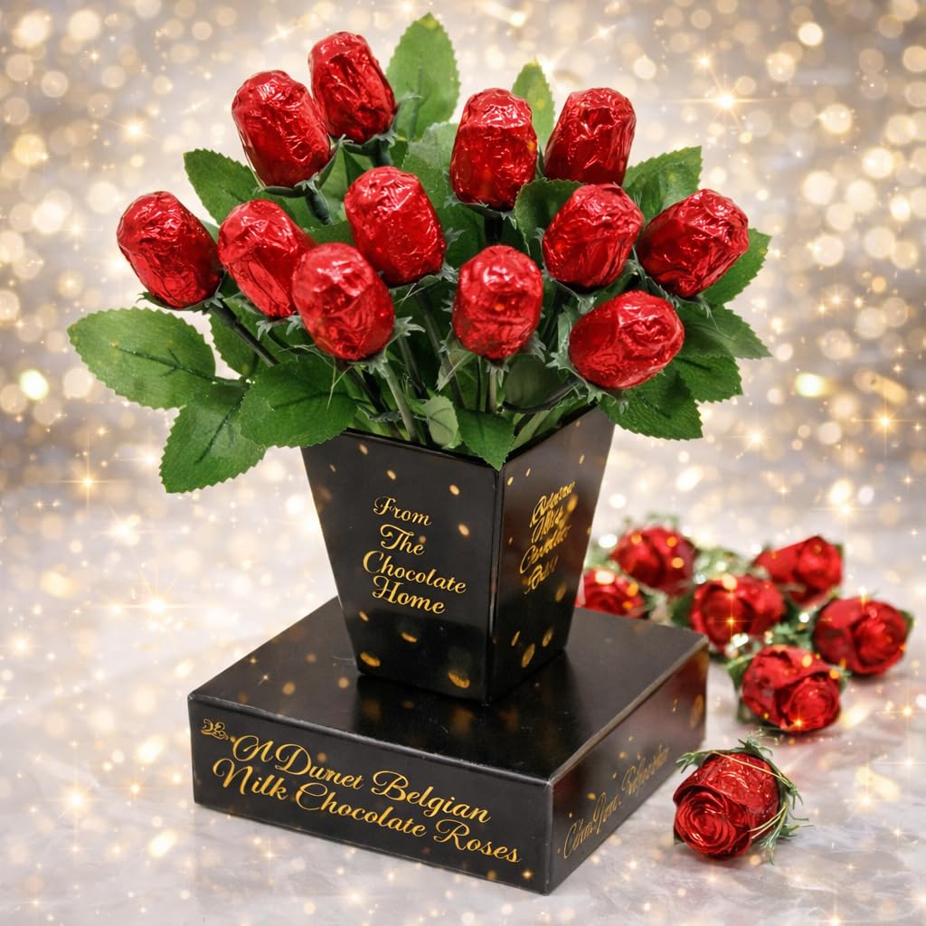 Generic Box opened showing roses display — carefully arranged presentation.