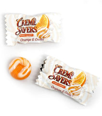 Generic Creamy Delight orange-swirl candies, bold flavor for breaks.