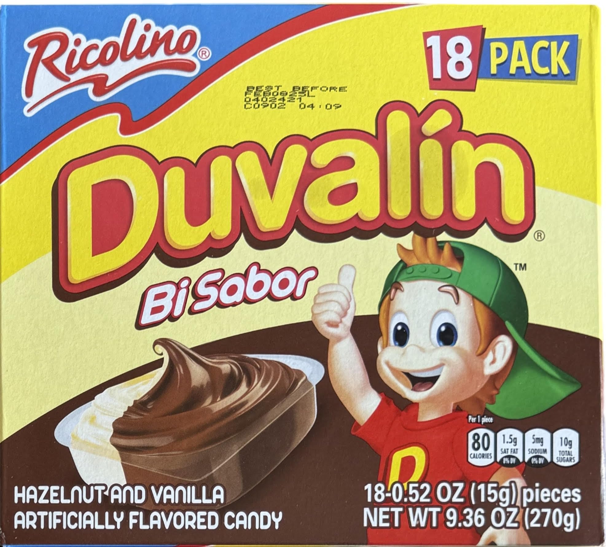 Generic Duvalin hazelnut vanilla smooth texture and aroma