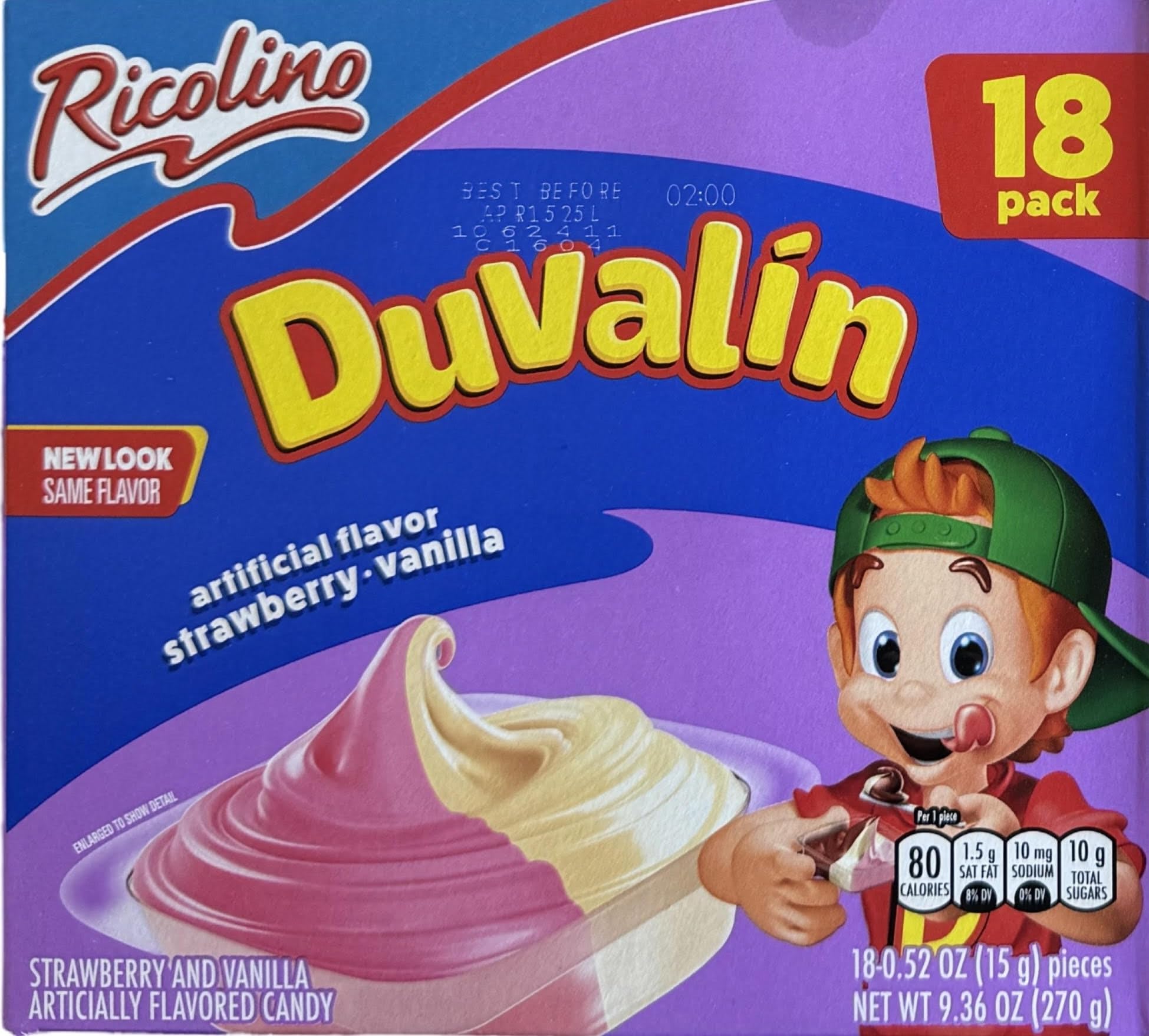 Generic Duvalin tri flavor pack convenient 72 count boxes for sharing