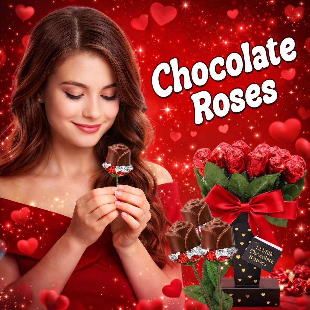 Generic Edible chocolate roses bouquet — romantic gift for special occasions.