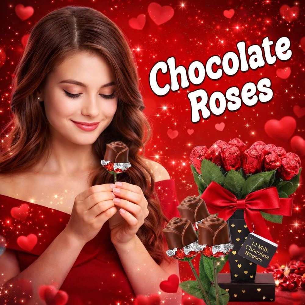 Generic Edible chocolate roses bouquet — romantic gift for special occasions.