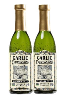 Generic Garlic Expressions bottle front highlighting premium ingredients for salads