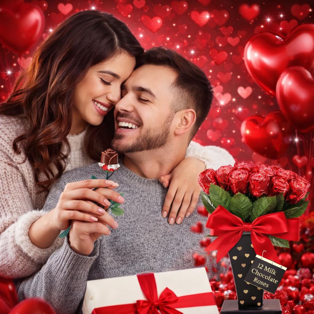 Generic Gift box with roses — ready to present in stylish packaging.