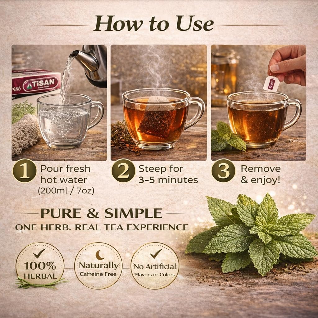 Generic Melissa Tea aroma fills the air while steeping.