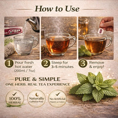 Generic Melissa Tea aroma fills the air while steeping.