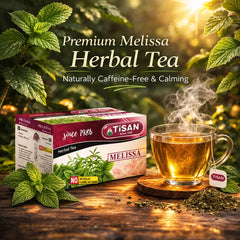Generic Melissa Tea bags ready for quick, caffeine-free infusion.