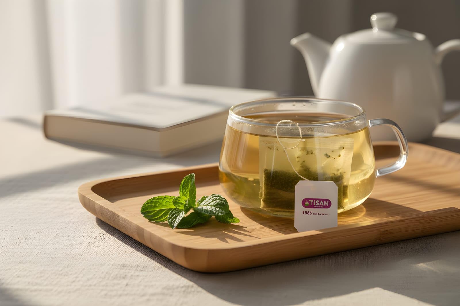 Generic Melissa Tea leaves close-up showcase natural ingredients.