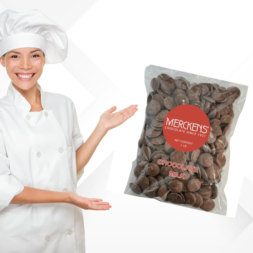 Generic Milk Chocolate Melting Wafers aid in mold enrobing for shaped chocolates.