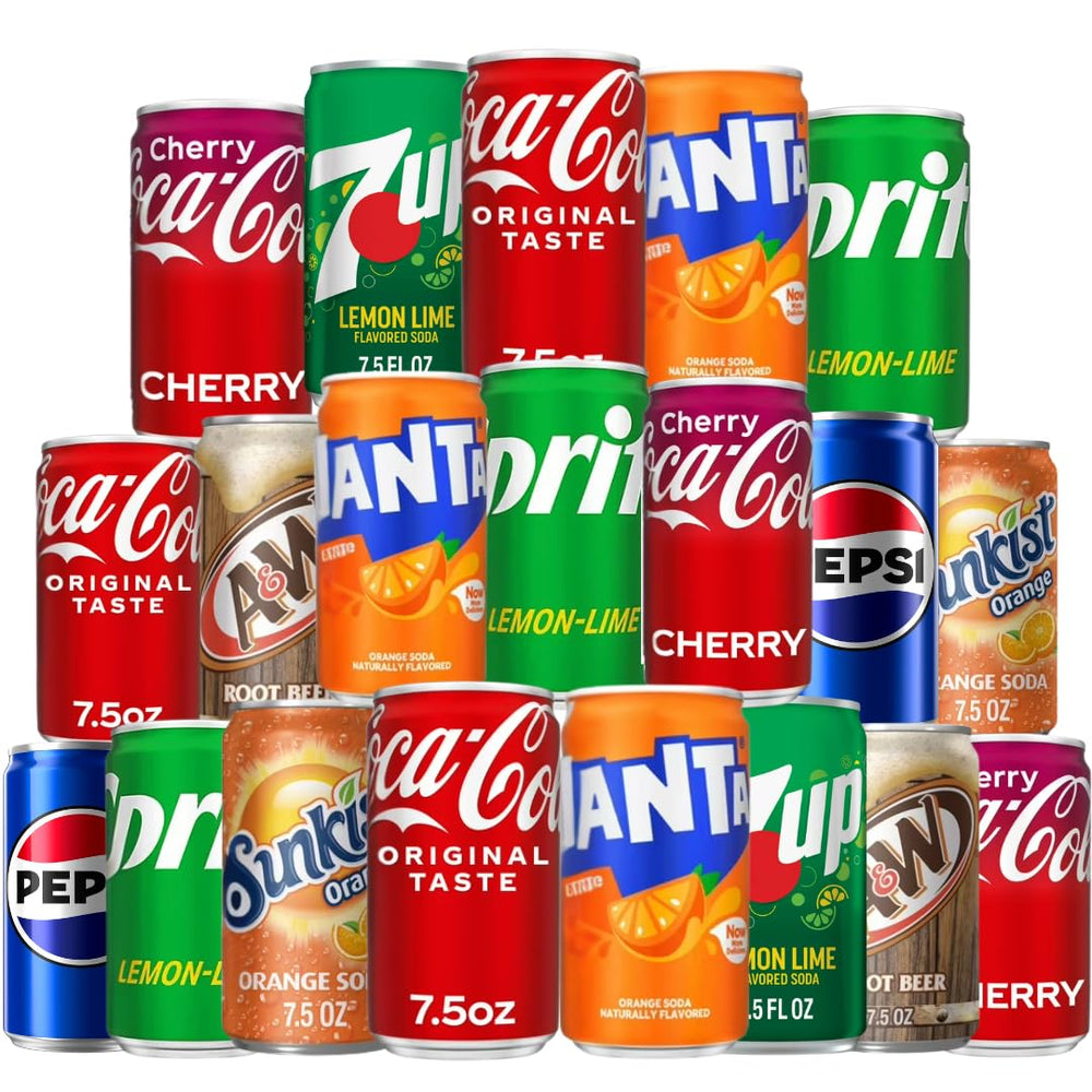 Generic Mini Soda Variety 24-pack cans offer refreshing flavors for gatherings