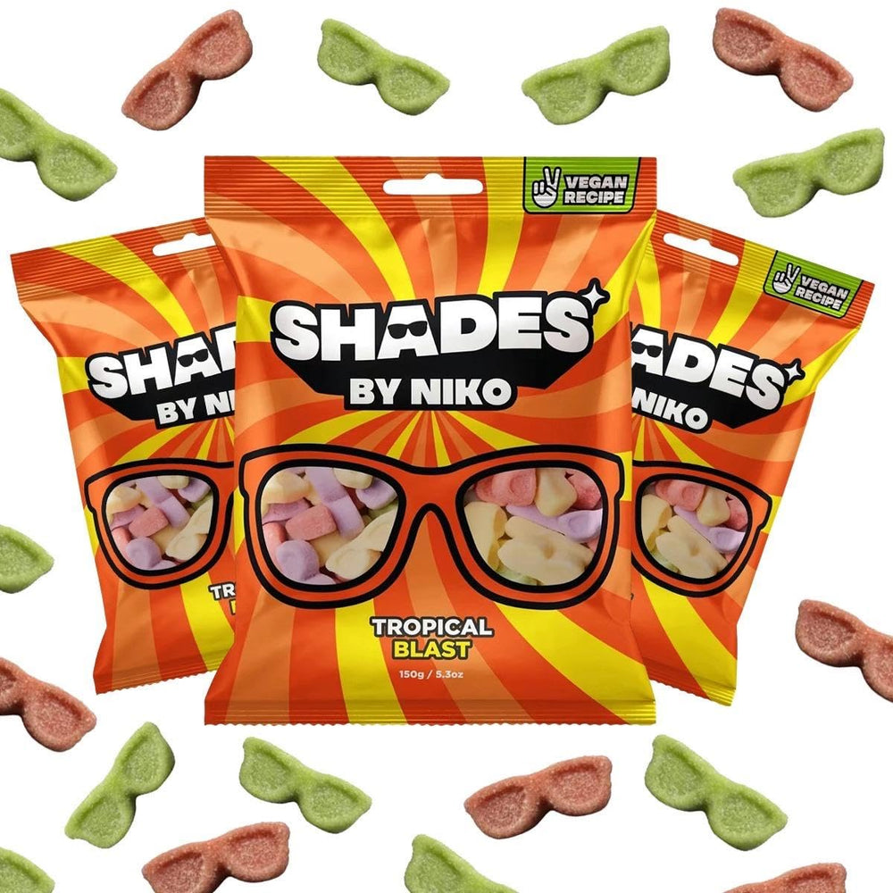 Generic Shades by Niko vegan candy, plant-based and dairy-free, suitable for allergy-conscious snacking.