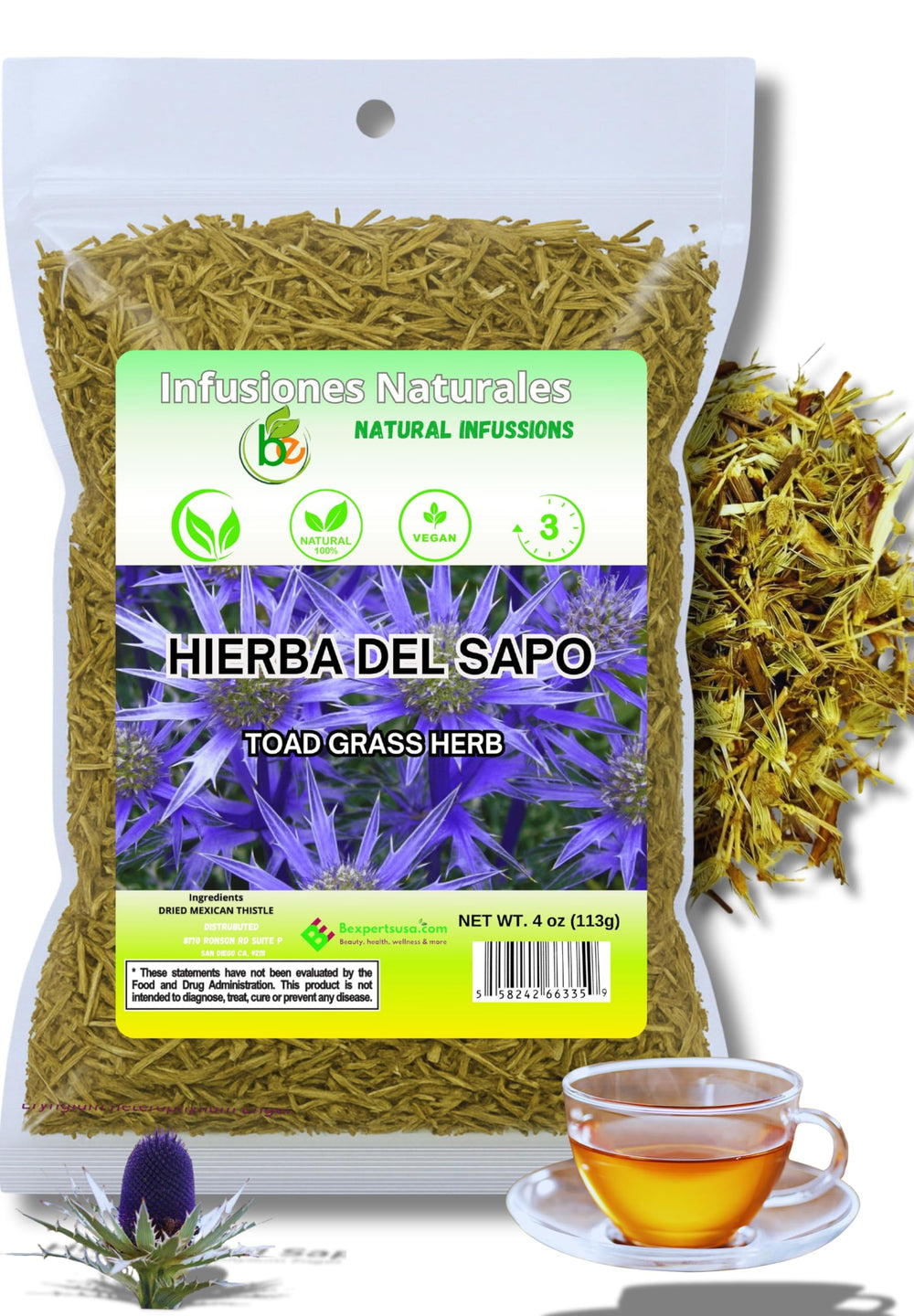 Generic Toad Grass bottle front for potential cholesterol balance support