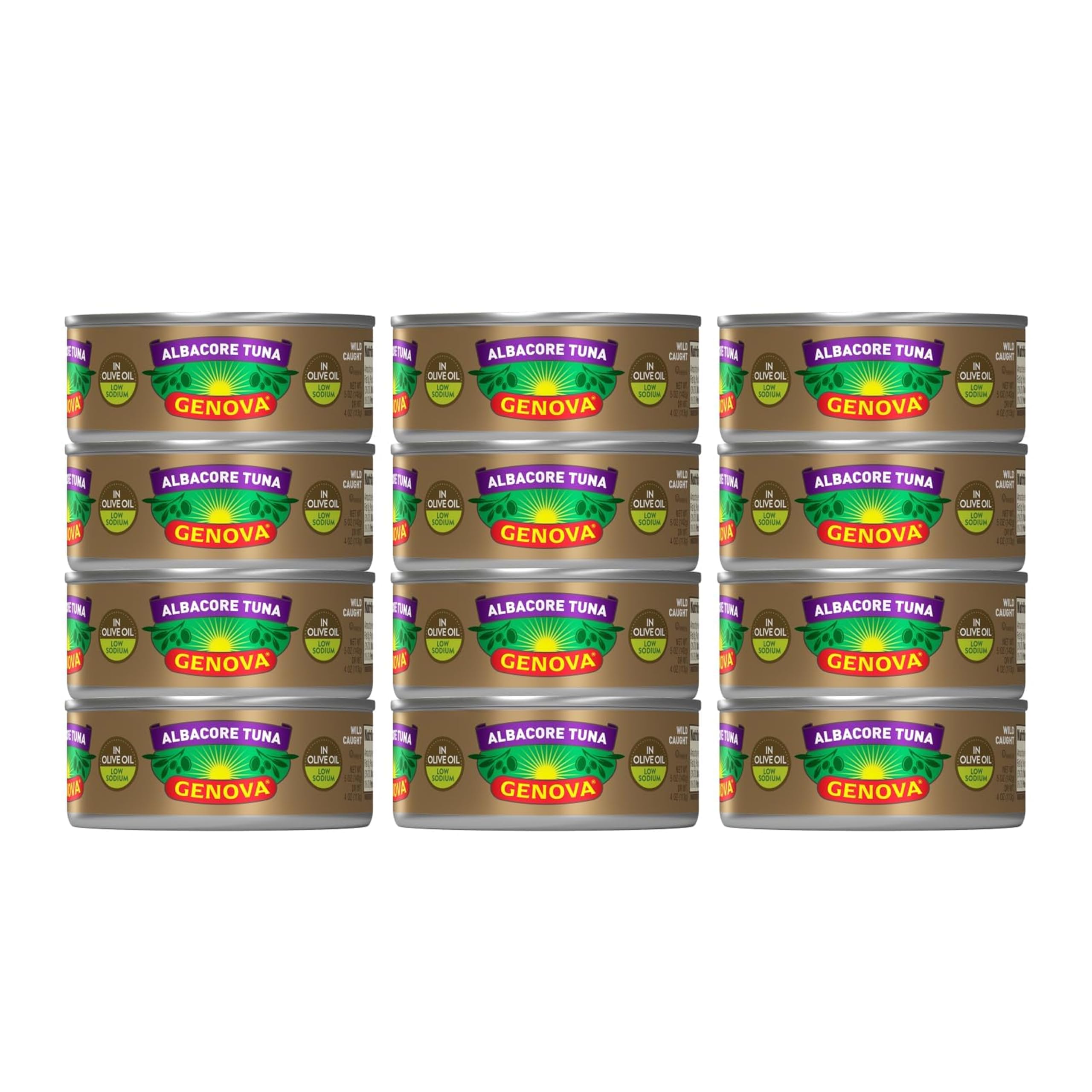 Genova premium albacore tuna in olive oil pack; rich flavor for Mediterranean dishes.