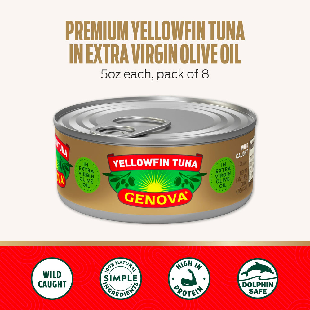 Genova solid-light tuna texture ideal for quick salads.
