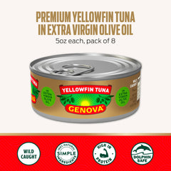 Genova solid-light tuna texture ideal for quick salads.