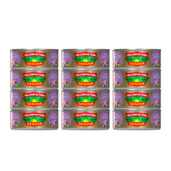 Genova Premium Yellowfin Tuna in garlic Tuscan olive oil can, close-up, rich flavor