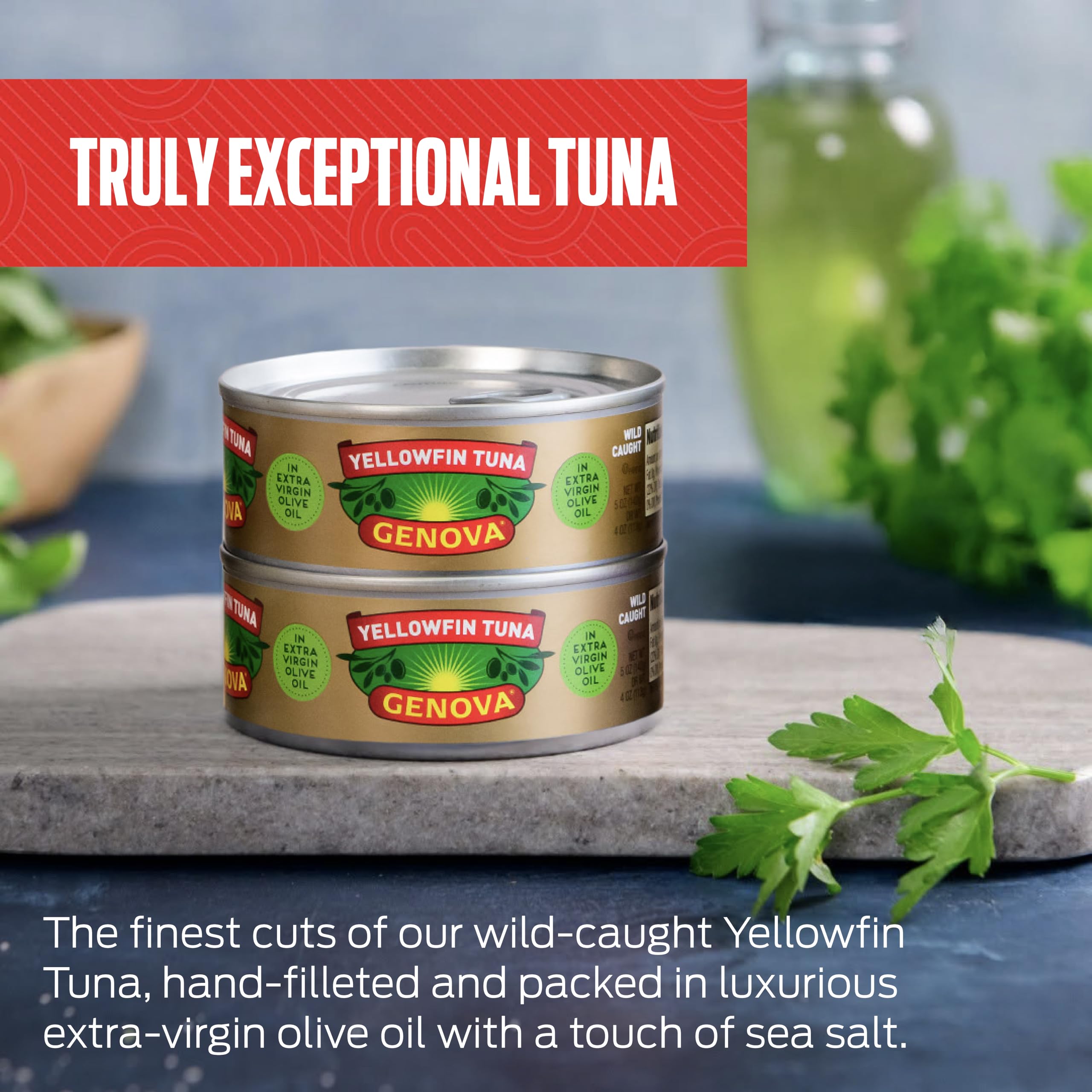 Genova tuna on salad brings Mediterranean brightness to meals.