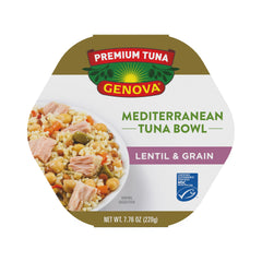 Genova tuna lentil grains closeup reveals wholesome ingredients for lunch