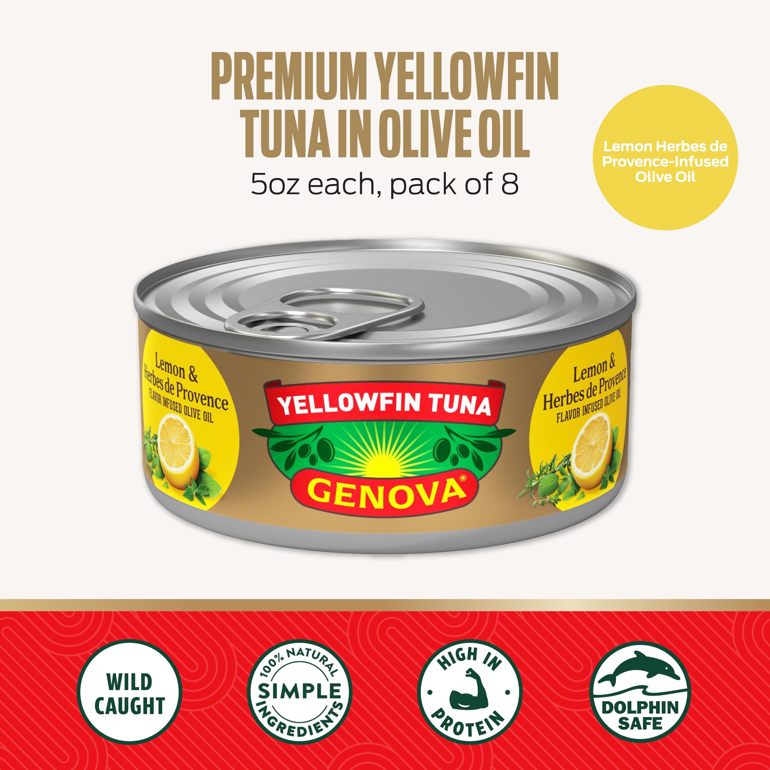 Genova yellowfin tuna plated-ready demonstrates quick, protein-rich meal ideas.